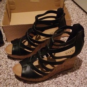 Brand New A.N.A. black wedges